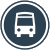 A bus is shown in this icon.